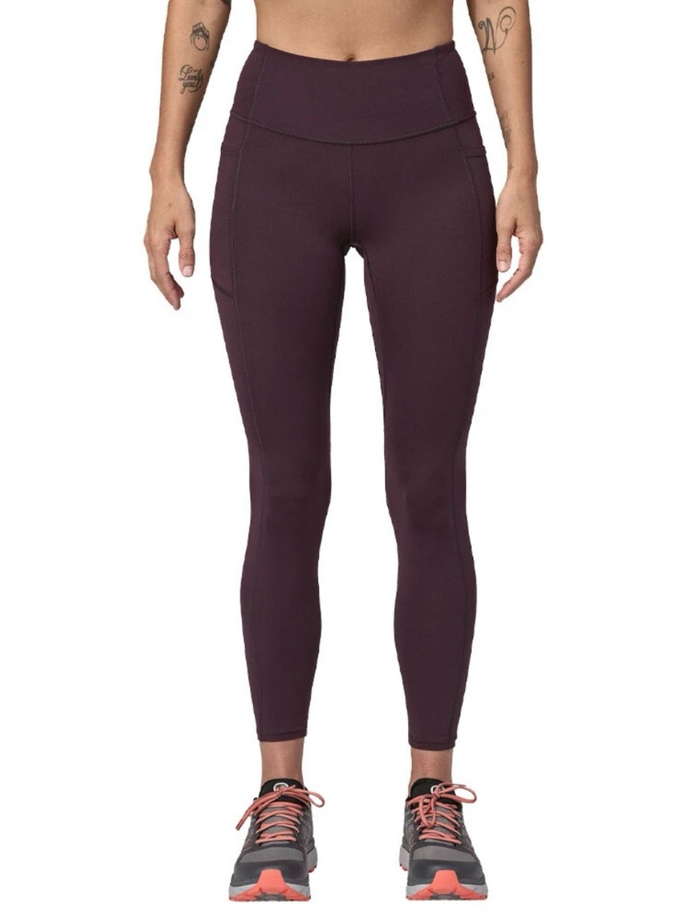 Patagonia Maipo 7/8 Stash Tights Obsidian Plum Leggings L